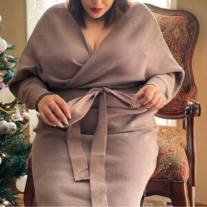 Batwing midi dress